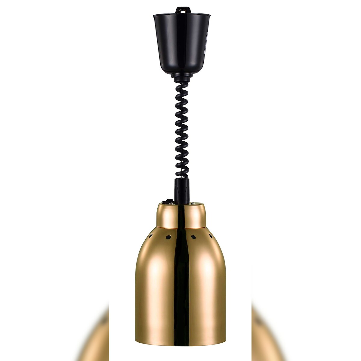 LOCHER Wärmestrahler Ø 225 mm, Messing, stufenlos verstellbar von 500 - 1800 mm, 230 V Image