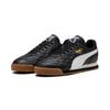Sneaker PUMA "ROMA ANNIVERSARIO", Gr. 46, puma schwarz, puma weiß, puma team gold, Leder, mehrfarbig, sportlich, Schuhe