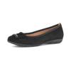 Ballerina GABOR, Damen, Gr. 38, schwarz (schwarz, schwarz), Ziegenveloursleder, unifarben, elegant, Schuhe, Businessschuh, Schlupfschuh mit Hovercraft-Luftkammern