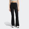 Leggings ADIDAS ORIGINALS "ESS FL LEGGINGS", Damen, Gr. L (21/22), K-Gr, schwarz, Obermaterial: 46% Baumwolle, 45% Viskose, 9% Elasthan, sportlich, Hosen, mit ausgestelltem Bein und Ripp Optik, hoher Bund