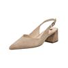Slingpumps HÖGL "Högl Pumps Veloursleder", Damen, Gr. 41, grau (taupe), Veloursleder, casual, Schuhe