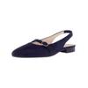 Ballerina GABOR "Gabor Ballerinas Leder", Damen, Gr. 38,5, blau (atlantik), Leder, casual, Schuhe