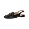 Slingpumps CAPRICE "Caprice Pumps Leder", Damen, Gr. 39, schwarz, Leder, casual, Schuhe