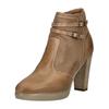 High-Heel-Stiefelette NERO GIARDINI "Nero Giardini Stiefelette Leder", Damen, Gr. 40, cuoio, Leder, casual, Schuhe