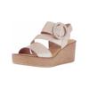 Keilsandalette GABOR "Gabor Sandalen Leder", Damen, Gr. 40, beige (champagner), Leder, casual, Schuhe