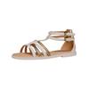 Riemchensandalette GEOX "Geox Sandalen Lederimitat", Kinder, Gr. 32, weiß (weiß, gold), Lederimitat, casual, Schuhe