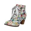 Schnürstiefelette LAURA VITA "LAURA VITA Stiefelette Leder/Textil", Damen, Gr. 37, weiß, Leder, Textil, casual, Schuhe