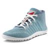 Barfußschuh LEGUANO "GO", Damen, Gr. 45, blau (hellblau), Textil, sportlich, Schuhe, Bequemschuh, Komfortschuh, Schnürboots, flexible Halbkugellaufsohle