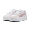 Sneaker PUMA "Karmen II Idol Sneakers Damen", Gr. 37.5, weiß poised pink jasmine flower, Obermaterial: Synthetik, Kuhleder, Textil; Futter: Textil; Innensohle: Textil; Laufsohle: Gummi, Schuhe
