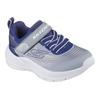 Sneaker SKECHERS "MICROSPEC ADVANCE", Kinder, Gr. 24, blau (navy, grau), Lederimitat, Textil, sportlich, Schuhe, Babyschuh mit zusätzlichem Gummizug, Größenschablone zum Download