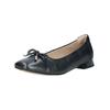 Ballerina CAPRICE "Caprice Ballerinas Nappaleder", Damen, Gr. 37, blau (dunkelblau), Nappaleder, casual, Schuhe
