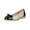 Ballerina TAMARIS "Tamaris Ballerinas Leder/Synthetik", Damen, Gr. 40, weiß (ivory), Leder, Synthetik, casual, Schuhe