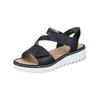 Keilsandalette RIEKER "Rieker Sandalen Lederimitat", Damen, Gr. 40, schwarz, Lederimitat, casual, Schuhe