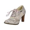 Schnürpumps LAURA VITA "LAURA VITA Pumps Leder/Textil", Damen, Gr. 37, rosa (rose), Leder, Textil, casual, Schuhe