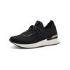Sneaker TAMARIS "Tamaris Sneaker Textil", Damen, Gr. 39, gold (schwarz, gold), Textil, casual, Schuhe