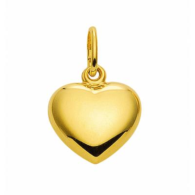 Herzkette ADELIA´S "Halskette - Herzkette mit Anhänger Herz aus 585 Gold", gold, Halsketten, Damen, Gelbgold 585-Gold, Gelbgold 585, Gold, Schmuckset mit bis 45 cm stufenlos verstellbarer 925 Silber Halskette Image