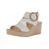 Keilsandalette GABOR "Gabor Sandalen Nappaleder", Damen, Gr. 37,5, braun (latte), Nappaleder, casual, Schuhe