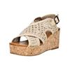 Keilsandalette BLOWFISH "Blowfish Sandalen Lederimitat", Damen, Gr. 39, gold, Lederimitat, casual, Schuhe