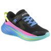 Sneaker SKECHERS "WAVE 92", Kinder, Gr. 28, schwarz (schwarz multi), Lederimitat, Textil, kontrastfarbene Details, sportlich, Schuhe, Halbschuh mit Klettverschluss, Größenschablone zum Download