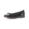 Ballerina GABOR "Gabor Ballerinas Leder", Damen, Gr. 39, schwarz, Leder, casual, Schuhe