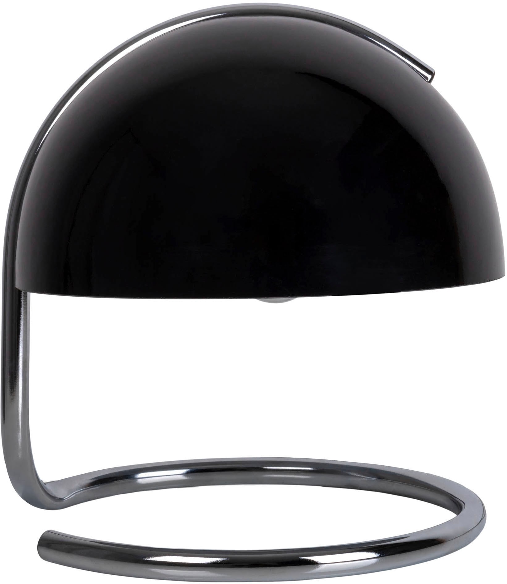 NÄVE Tischleuchte "Burano", schwarz, 1, Ø 23cm H: 25cm, 1 Stk., Leuchten, halbkugelförmiger Glasschirm, 1x E27, Zuleitung schwarz 150cm Image