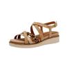 Riemchensandale TAMARIS "Tamaris Sandalen Leder", Damen, Gr. 37, braun (tan), Leder, casual, Schuhe