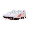 Fußballschuh PUMA "VITORIA II FG/AG", Gr. 46, puma weiß, glowing rot, Synthetik, sportlich, Schuhe, für Rasenplätze