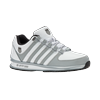 Sneaker K-SWISS "RINZLER", Gr. 42, weiß, ultimate grau, metallic silber, Leder, sportlich, Schuhe