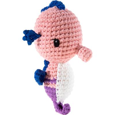 Kuscheltier HEUNEC "Crochi, Häkel-Freund Seepferdchen", rosa (rosa, blau), Plüschfiguren, KinderH:15cm, H:15cm