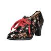 Schnürpumps LAURA VITA "LAURA VITA Pumps Leder", Damen, Gr. 36, rot, Leder, casual, Schuhe
