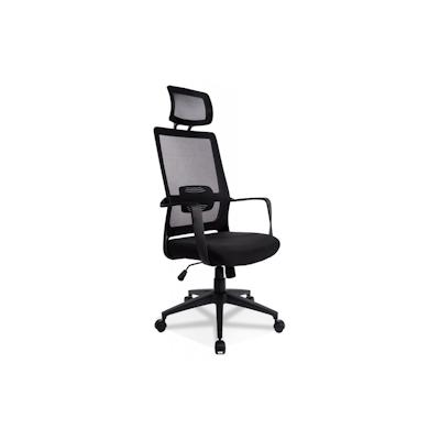 Bürostuhl Schwarz Textil | Designer Bürostuhl mit Höhenverstellung | Ergonomischer Schreibtischstuhl mit Armlehnen | Modern | Kadima Design Image