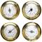 Confezione da 4 mini igrometro, termometro e stazione meteorologica, barometro, orologio,