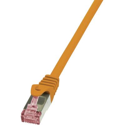 Logilink - CQ2028S RJ45 Netzwerkkabel, Patchkabel cat 6 s/ftp 0.50 m Orange Flammwidrig, mit Image