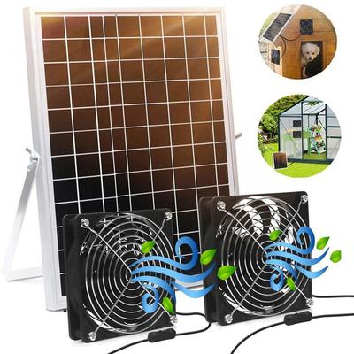 Solarpanel-Lüfter-Set, 15 W, 18 V, wetterfester Gleichstromlüfter für kleine Hühnerställe, Image