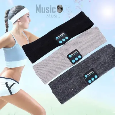 Männer und frauen schlaf kopfhörer bluetooth-kompatibel drahtlose musik sport stirnbänder weiche augenmaske Image