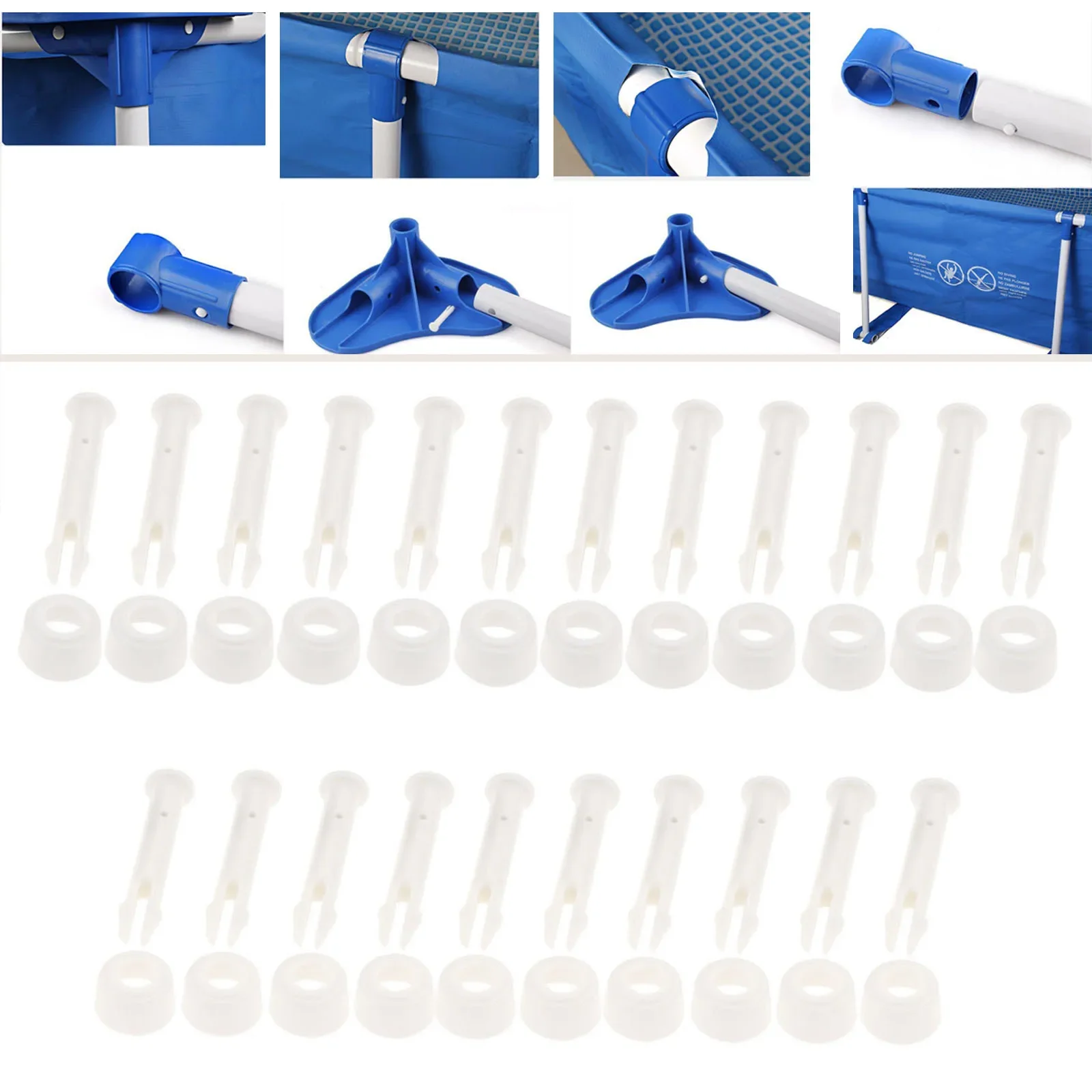 Exacpilles de joint de piscine en plastique et joint de piscine, piscine à cadre rond en métal, piscine Intex 10 '-12', modèle 28270-28273, ensemble de 12