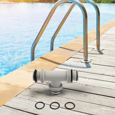 Connector Adapter Dual Split For Intex Parts PP Material Pool Pumps Rubber O-rings T-connector For Tee T-Joint Pool Part