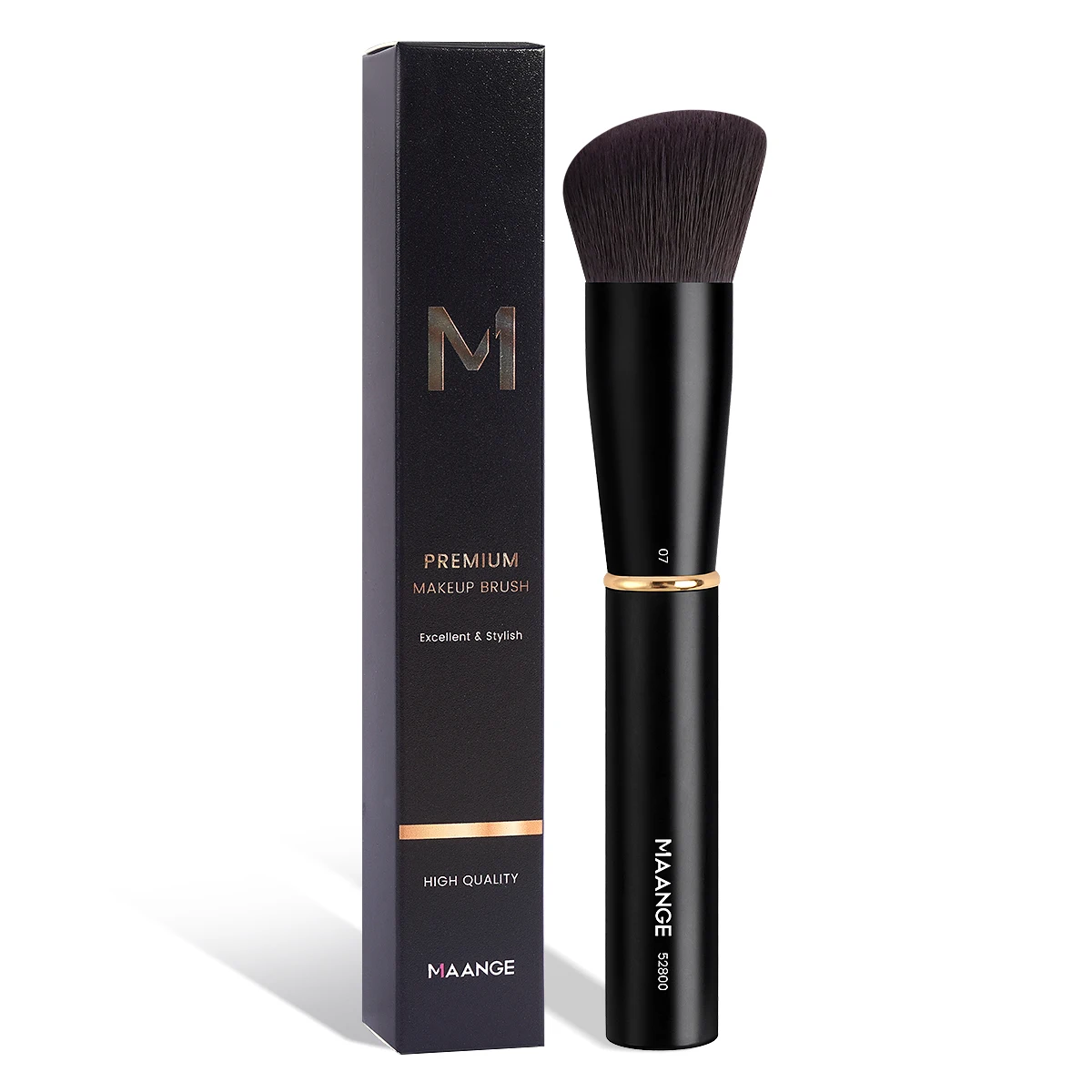 MAANGE 1 Stück abgewinkelter Make-up-Pinsel, hochwertiges dichtes Kunsthaar für Rouge, Concealer, Gesichtspinsel, Schönheit, Kosmetik, Mischzubehör