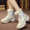 YRZL Plateaustiefel für Damen, Winter, warme Schneestiefel, wasserdichte, rutschfeste Schuhe, PU-Leder, Freizeitstiefel für Damen, leichter Komfort