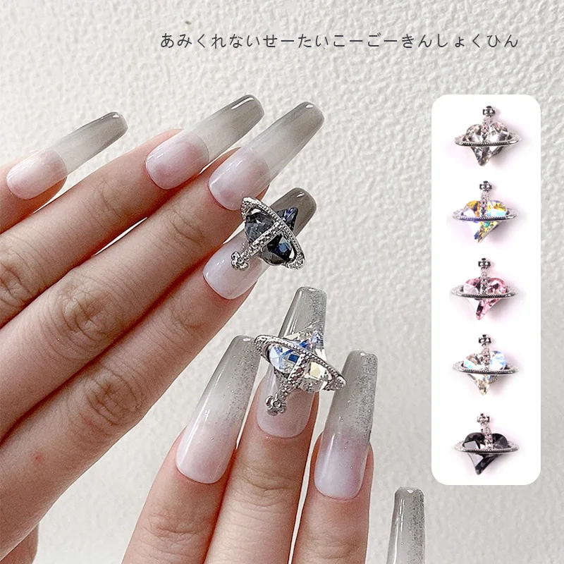 10 teile/los Flache Bär Nägel Charme Strass Silber/Gold Nagel Zubehör Professionelle Charme Zirkonia Diamant Luxus Teile DIY Image