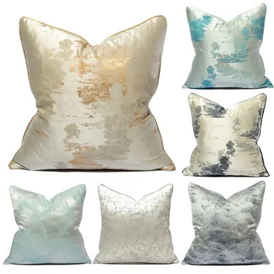 Goldene Blau Luxus Dekorative Kissen Abdeckung für Sofa Werfen Gestickte Kissenbezug für Wohnzimmer 18x18 20x20, paris Home Decor Image