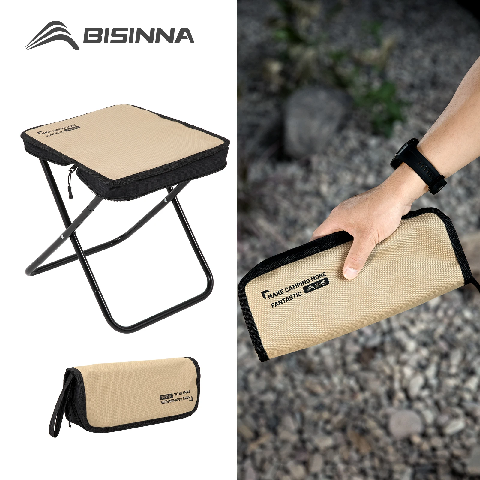 BISINNA Outdoor Camping Stuhl Tragbare Klapphocker Leichte Strand Angeln Stuhl Wandern Reisen Alem자