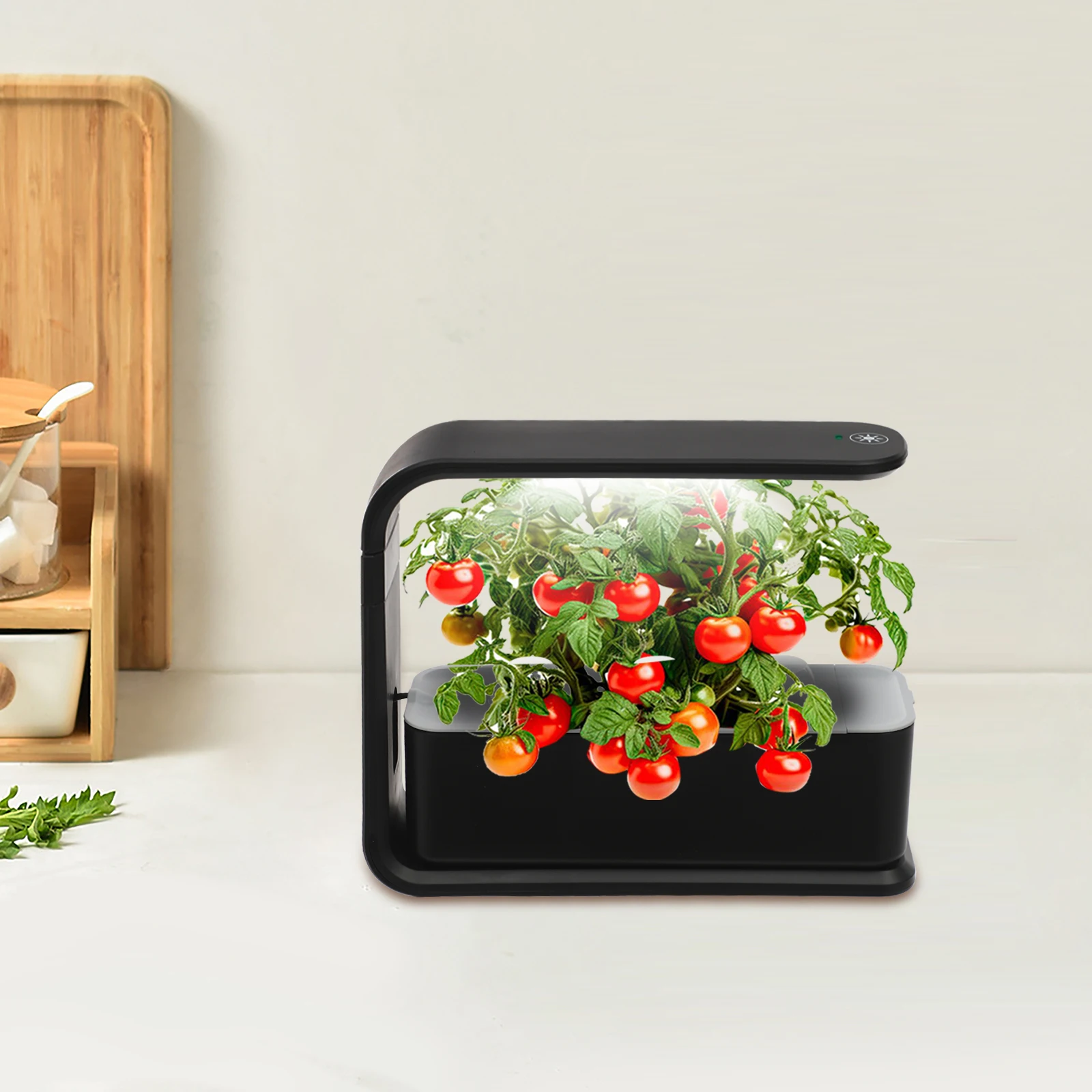 Hydroponischer Pflanzgefäß für den Innenbereich, Hydrokultur-Pflanzgefäß-Set mit Wachstumslicht, Hydrokultur-Pflanzgefäß für die Fensterbank in der Küche zu Hause Image