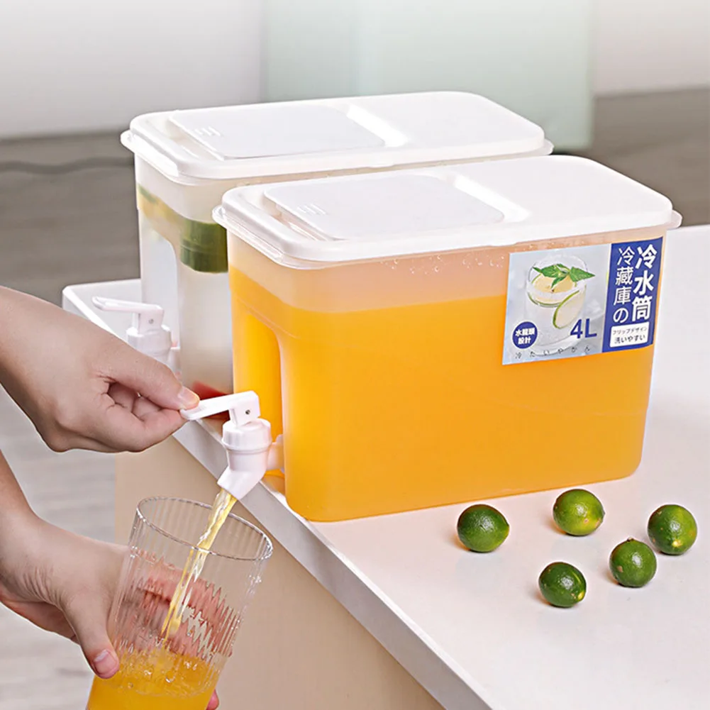 3,5/4/10 l Kaltwasserkrug-Wasserkocher mit großem Fassungsvermögen und Wasserhahn im Kühlschrank, Eisgetränkespender, Kühlschrank und Zapfhahn Image