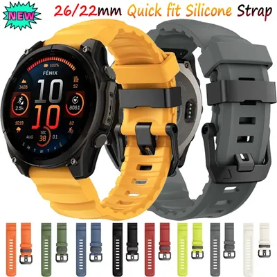 22/26 mm Silikonarmband für Garmin Quatix 8/Tactix8/Fenix 8 51 mm 47 mm Sportarmband für Garmin Instinct 3 45/50 mm/Forerunner 970–965