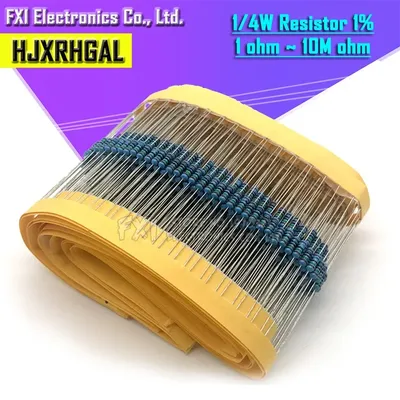 100 Stück 1/4W 1R~22M 1% Metallschichtwiderstand 100R 220R 1K 1,5K 2,2K 4,7K 10K 22K 47K 100K 100 220 1K5 2K2 4K7 Ohm Widerstand Image