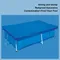 Couverture de piscine rectangulaire imperméable PE pliable couverture de piscine gonflable pour piscine hors sol couverture de piscine familiale pagaie extérieure