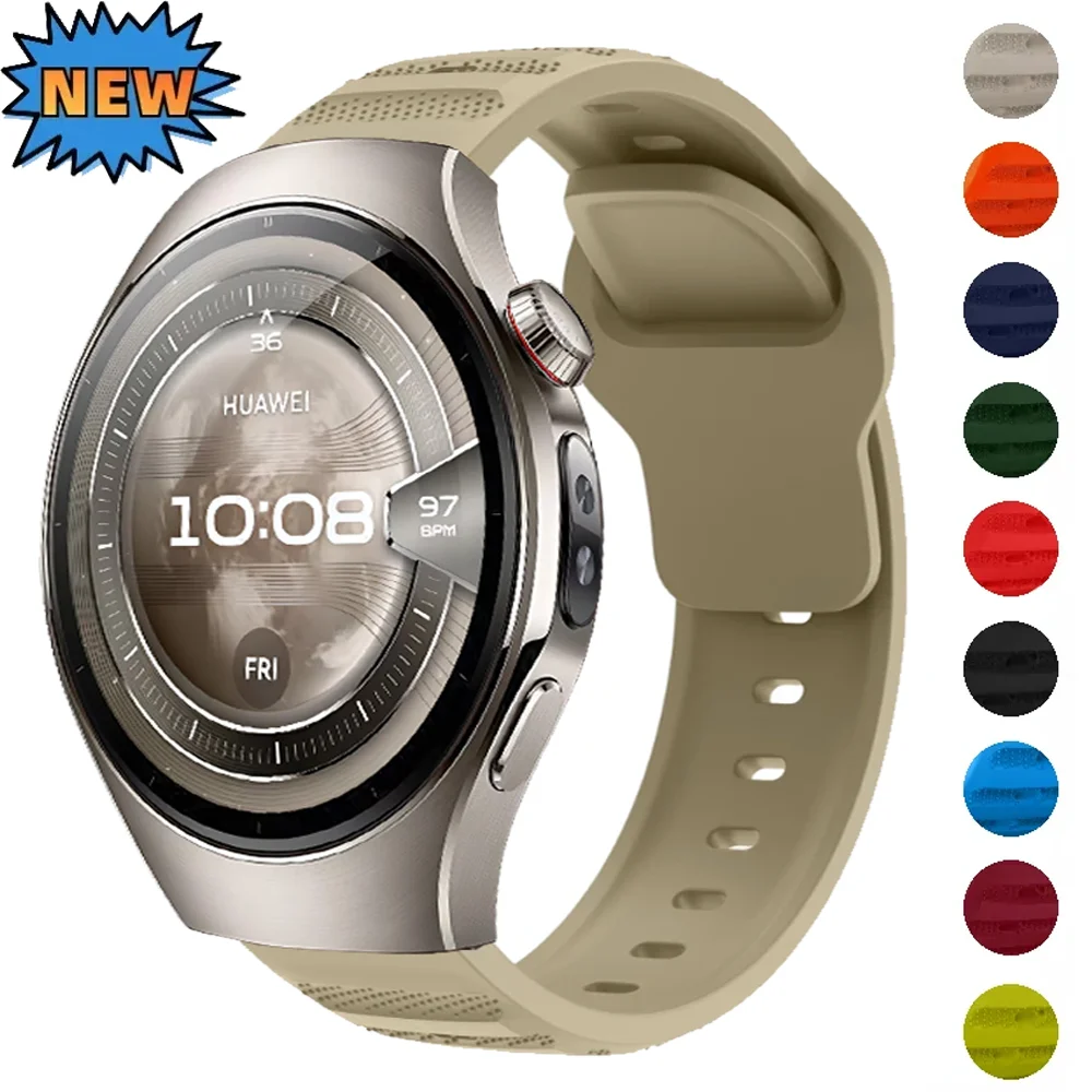 22mm 20mm Silikonarmband für Huawei Watch 5/4/GT5-4 Pro 2e Amazfit GTR 4/GTS/Bip 6-5 Armband Samsung Galaxy Watch 7/6/5/4 Gürtel Image