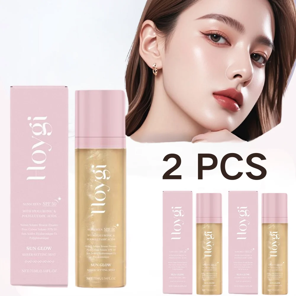 HOYGI Feuchtigkeitsspendendes Schutzspray Spf 50+ Langlebiges, mattes, natürliches, nicht fettendes, wasserfestes, erfrischendes Make-up-Fixiererspray Image