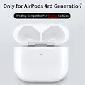 Custodia di ricarica wireless compatibile Bluetooth per Airpods 4 Scatola di ricarica con capacità della batteria integrata da 600 mAh con indicatore luminoso a LED